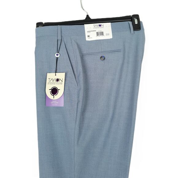 Tayion Men's Classic-Fit Stretch Suit Pants Light Blue Solid 36x30 NWT - Picture 1 of 7
